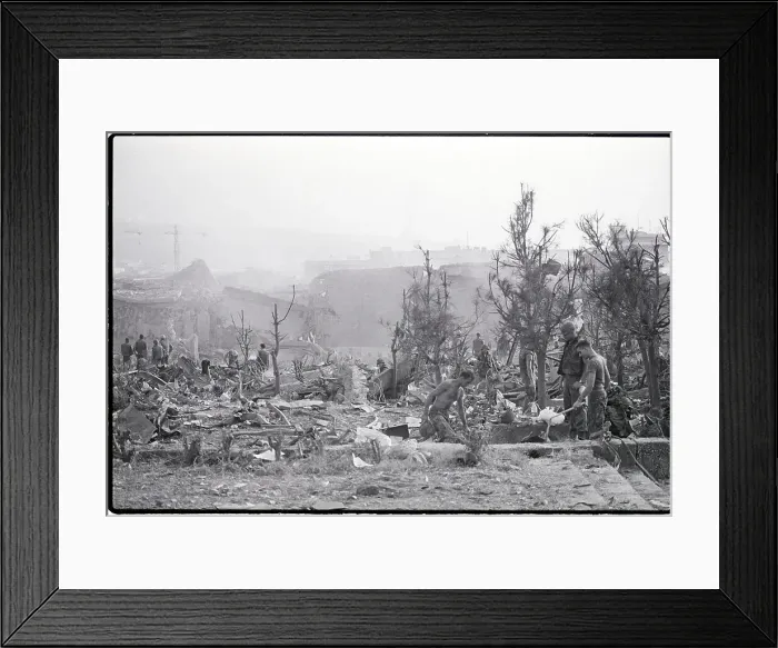 Framed Print : Ruins of Bombed Building Framed Print : Ruins of Bombed Building