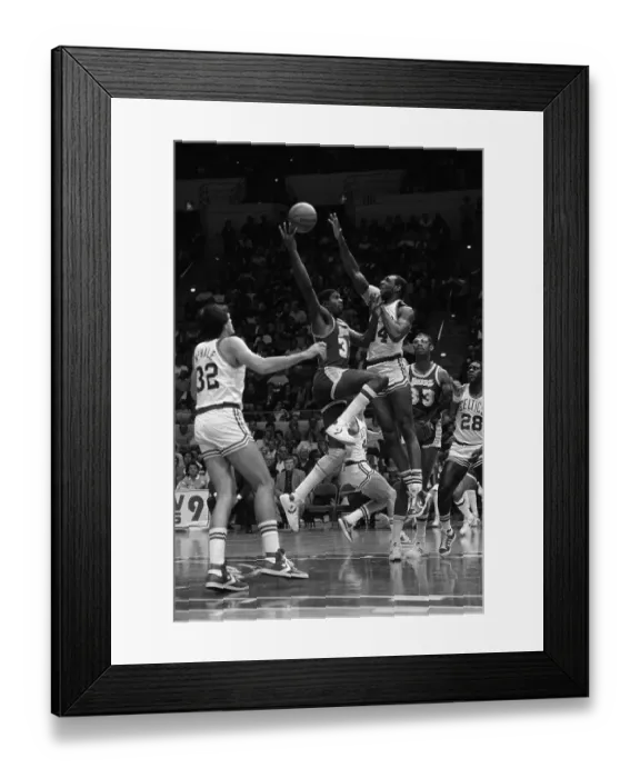Framed Print : Earvin Johnson and Winfred King in Hard Game Play Framed Print : Earvin Johnson and Winfred King in Hard Game Play