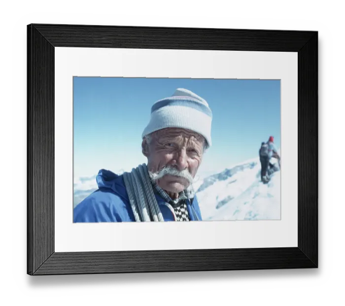 Framed Print : Ulrich Inderbinen Mountain Climbing Framed Print : Ulrich Inderbinen Mountain Climbing