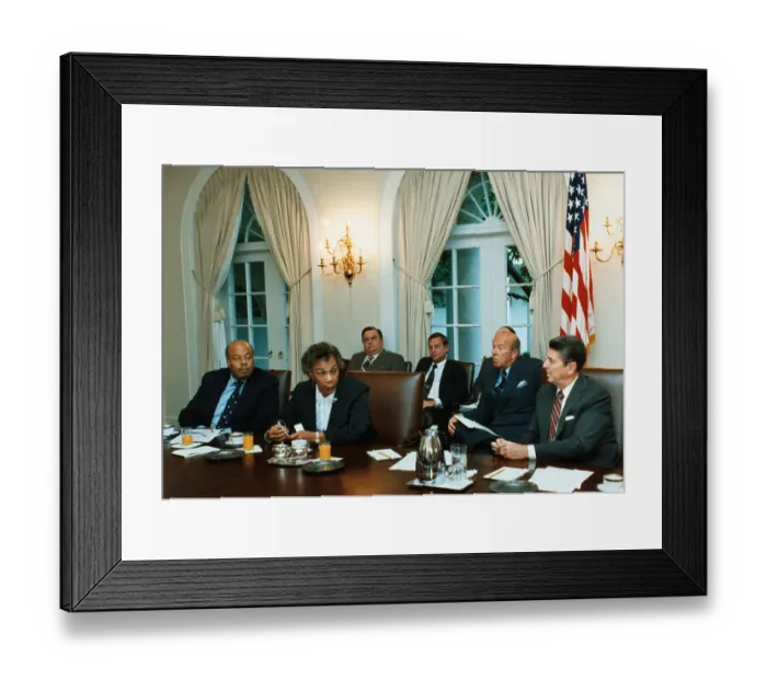 Framed Print : Eugenia Charles Addressing Cabinet Members Framed Print : Eugenia Charles Addressing Cabinet Members