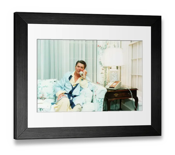 Framed Print : Ronald Reagan Telephong Vice President Framed Print : Ronald Reagan Telephong Vice President