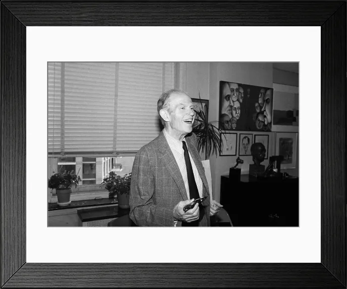 Framed Print : Alger Hiss Holding Glasses and Laughing Framed Print : Alger Hiss Holding Glasses and Laughing