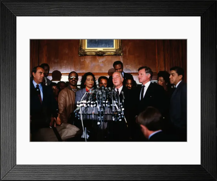 Framed Print : Walter Mondale Speaking at Press Conference Framed Print : Walter Mondale Speaking at Press Conference