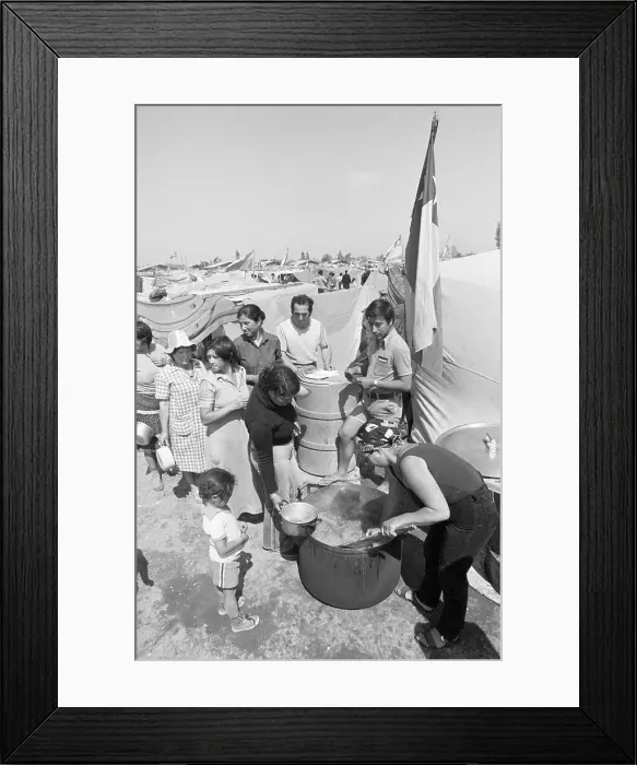 Framed Print : Homeless Stand in Food Distribution Line Framed Print : Homeless Stand in Food Distribution Line