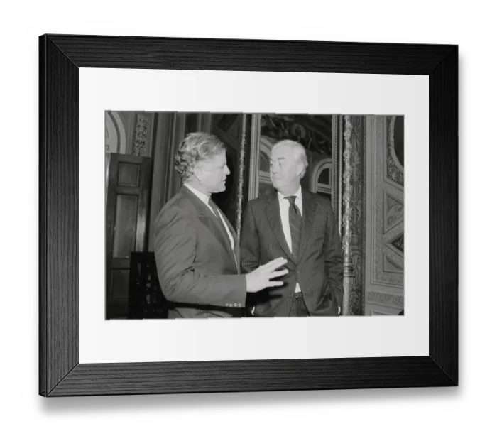 Framed Print : Daniel Moynihan Talking with Edward Kennedy Framed Print : Daniel Moynihan Talking with Edward Kennedy