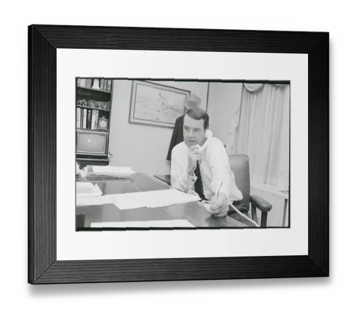 Framed Print : William Clark Speaking on Phone Framed Print : William Clark Speaking on Phone