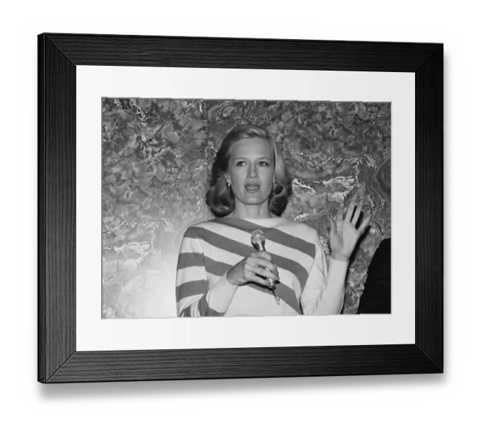 Framed Print : Diane Sawyer Holding Microphone Framed Print : Diane Sawyer Holding Microphone