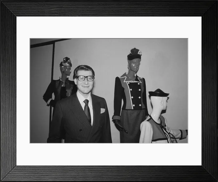 Framed Print : Yves Saint Laurent at New York Exhibition Framed Print : Yves Saint Laurent at New York Exhibition