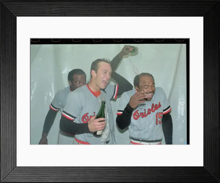 Framed Print : Players Celebrating Orioles Win Framed Print : Players Celebrating Orioles Win