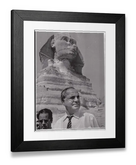 Framed Print : Helmut Kohl at the Sphinx Framed Print : Helmut Kohl at the Sphinx