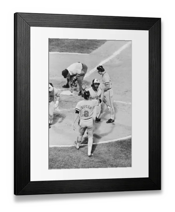 Framed Print : Cal Ripken Congratulating Eddie Murray Framed Print : Cal Ripken Congratulating Eddie Murray