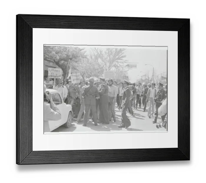 Framed Print : Police Turning Away Marchers Framed Print : Police Turning Away Marchers