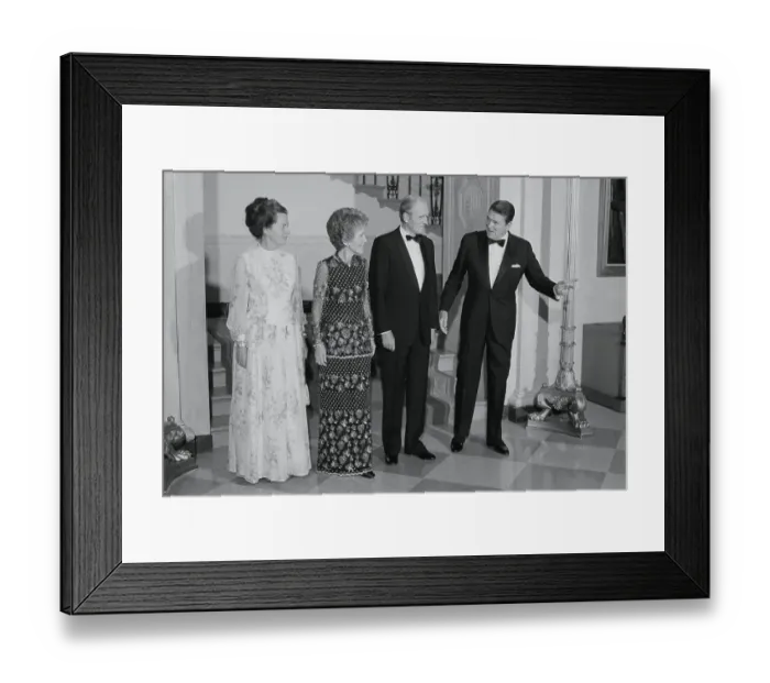 Framed Print : President Reagan Escorting Karl and Veronika Carstens Framed Print : President Reagan Escorting Karl and Veronika Carstens