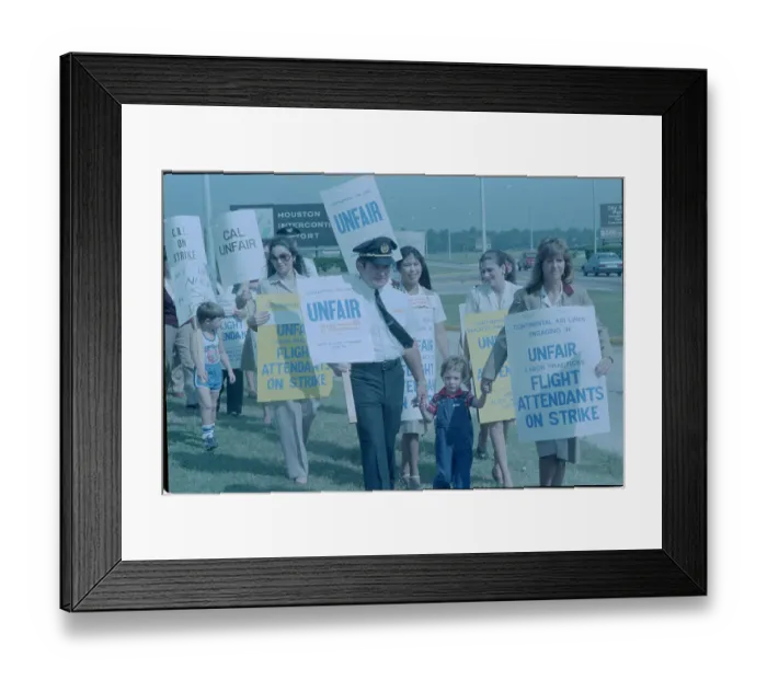 Framed Print : Pilots and Flight Attendants Picketing Framed Print : Pilots and Flight Attendants Picketing