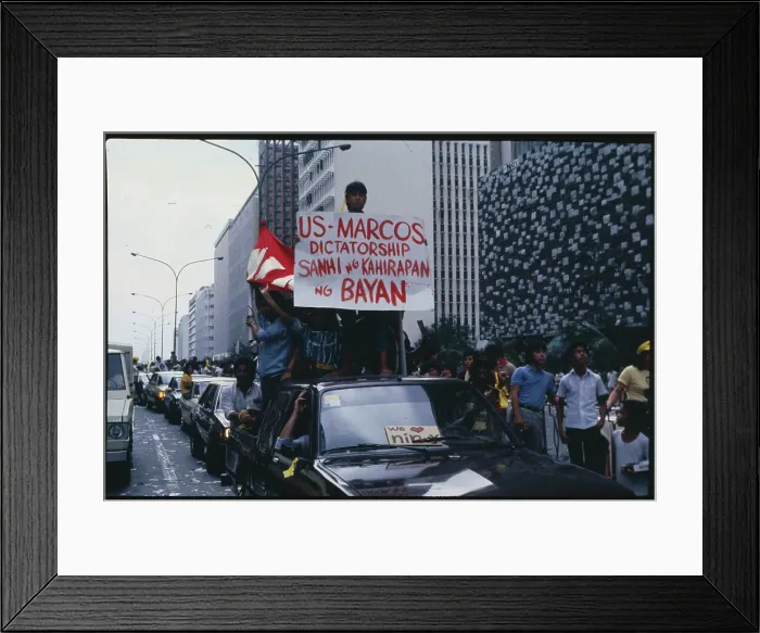 Framed Print : Anti-Marcos Protesters Framed Print : Anti-Marcos Protesters