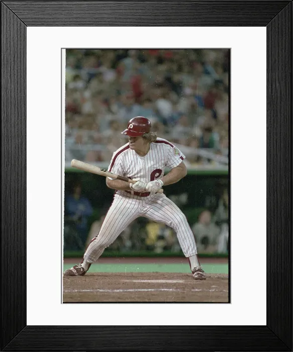 Framed Print : Portrait of Pete Rose Batting Framed Print : Portrait of Pete Rose Batting
