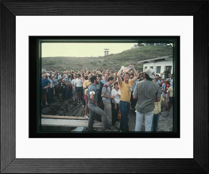 Framed Print : Students Waiting for Evacuation Framed Print : Students Waiting for Evacuation