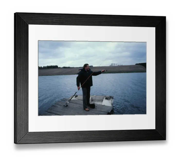 Framed Print : Lech Walesa Fishing Framed Print : Lech Walesa Fishing