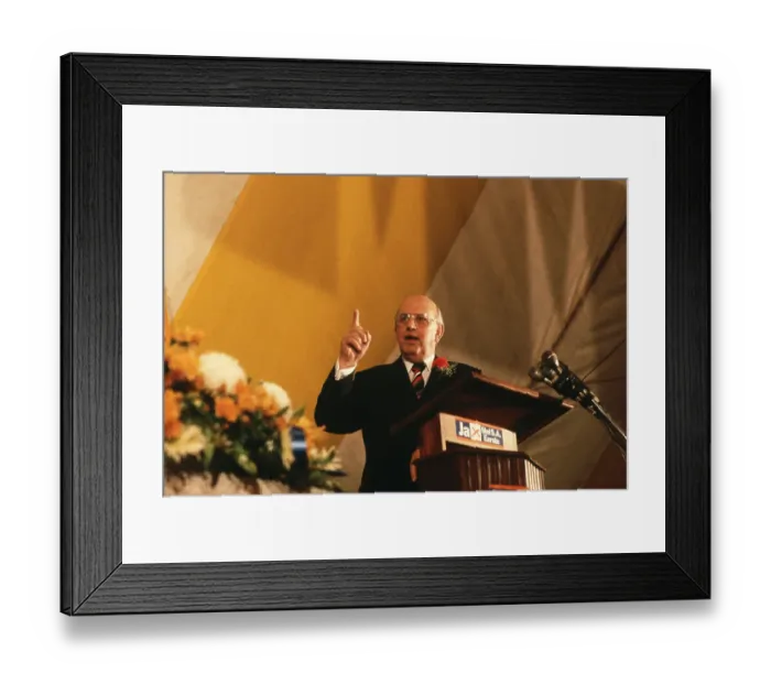 Framed Print : Pieter Willem Botha at Press Conference Framed Print : Pieter Willem Botha at Press Conference