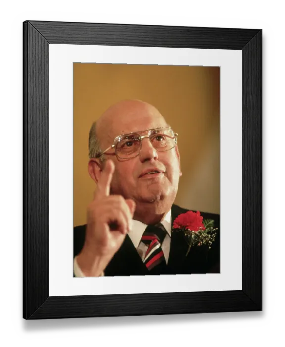 Framed Print : Pieter Willem Botha at Press Conference Framed Print : Pieter Willem Botha at Press Conference