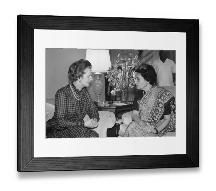 Framed Print : Margaret Thatcher and Indira Gandhi Framed Print : Margaret Thatcher and Indira Gandhi