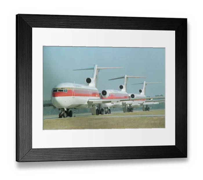 Framed Print : Continental Airplanes on Runway Framed Print : Continental Airplanes on Runway