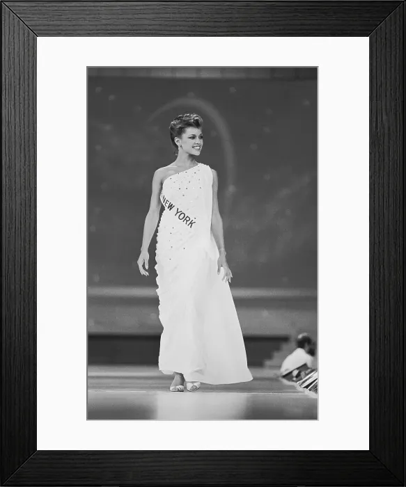 Framed Print : Former Miss America Vanessa Williams During Competition