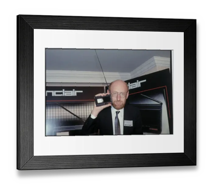 Framed Print : Inventor Showing Tiny TV Framed Print : Inventor Showing Tiny TV