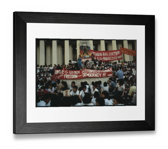 Framed Print : People Participating in Demonstration Framed Print : People Participating in Demonstration