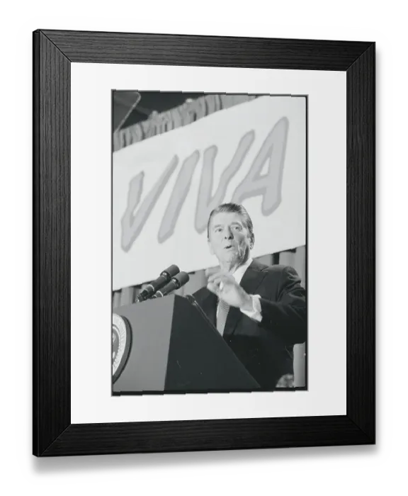 Framed Print : Ronald Reagan Speaking at Banquet Framed Print : Ronald Reagan Speaking at Banquet