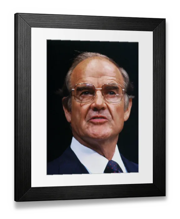 Framed Print : Portrait of Senator George McGovern