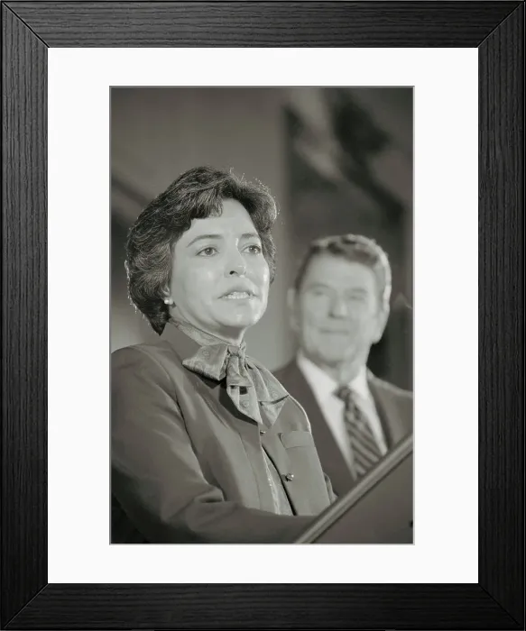 Framed Print : President Reagan and Katherine Ortega