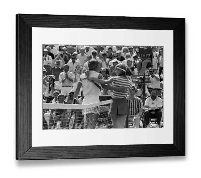 Framed Print : Chris Evert Congratulates Martina Navratilova Framed Print : Chris Evert Congratulates Martina Navratilova