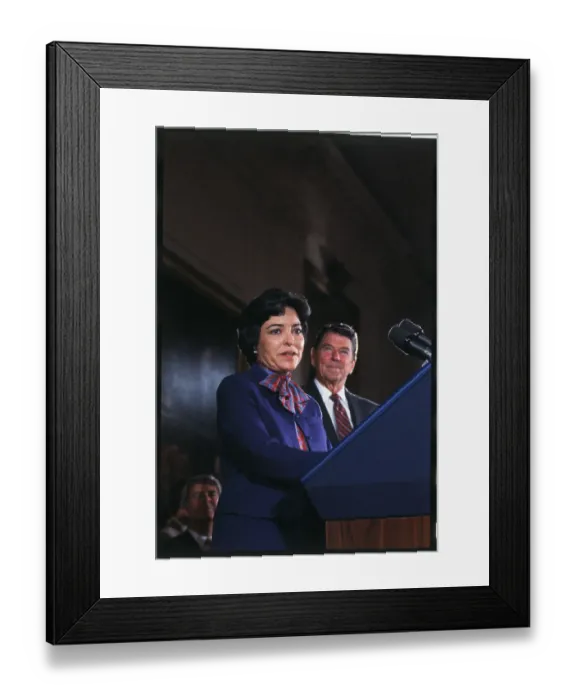 Framed Print : Katherine D. Ortega and Ronald Reagan Framed Print : Katherine D. Ortega and Ronald Reagan