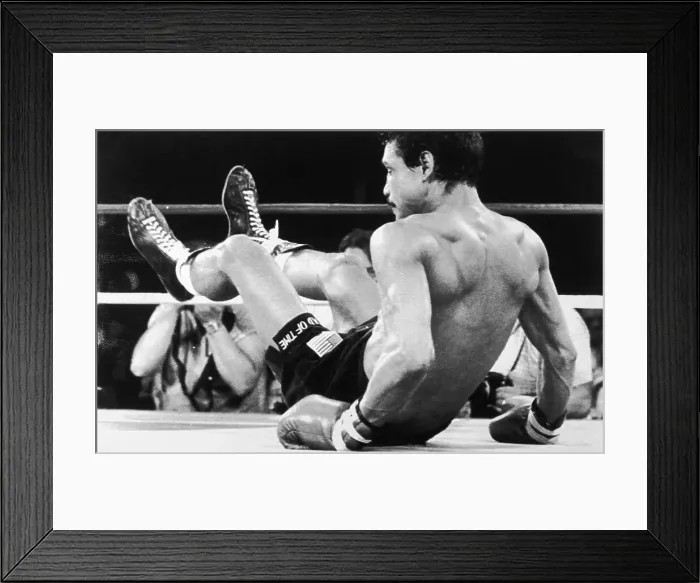 Framed Print : Alexis Arguello Falling Backwards in Boxing Match Framed Print : Alexis Arguello Falling Backwards in Boxing Match