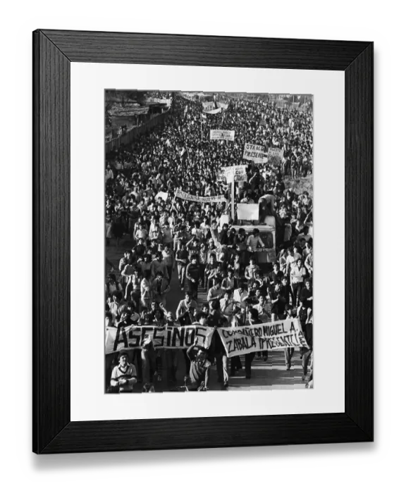 Framed Print : Funeral / Protest for Slain Demonstrator Framed Print : Funeral / Protest for Slain Demonstrator