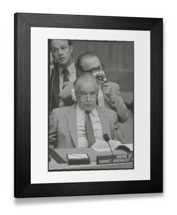 Framed Print : Jeane Kirkpatrick Addressing Council Framed Print : Jeane Kirkpatrick Addressing Council