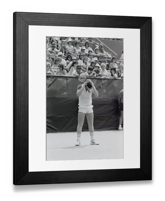 Framed Print : John McEnroe Reacting to Missed Shot Framed Print : John McEnroe Reacting to Missed Shot