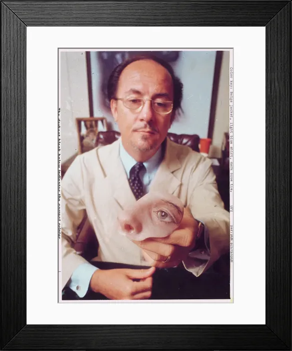 Framed Print : Dan Eaton Displaying Prosthetic Nose and Eye Framed Print : Dan Eaton Displaying Prosthetic Nose and Eye