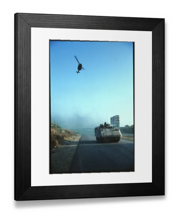 Framed Print : Israeli Tank and Helicopter Framed Print : Israeli Tank and Helicopter