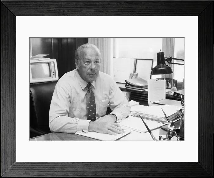 Framed Print : Secretary of State George Schultz at Desk Framed Print : Secretary of State George Schultz at Desk