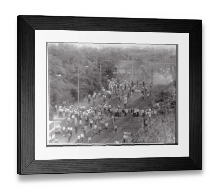 Framed Print : Riots in Nowa Huta Framed Print : Riots in Nowa Huta
