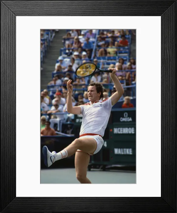 Framed Print : Tennis Professional John McEnroe in Jubilant Mood Framed Print : Tennis Professional John McEnroe in Jubilant Mood