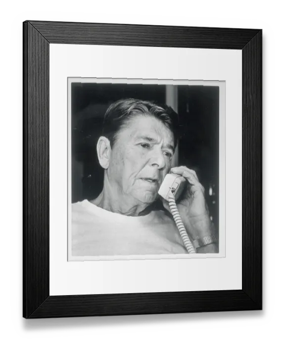 Framed Print : Reagan Speaking on Telephone Framed Print : Reagan Speaking on Telephone