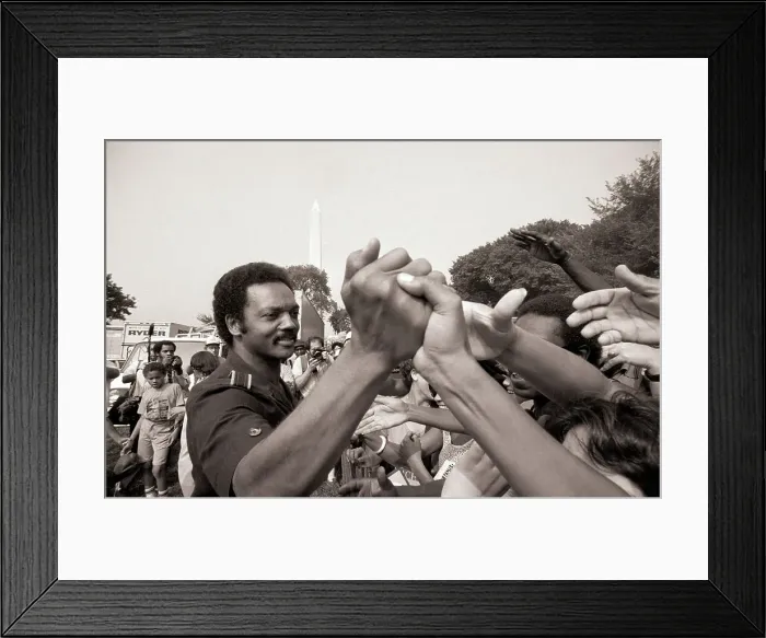 Framed Print : Jesse Jackson at MLK Anniversay March