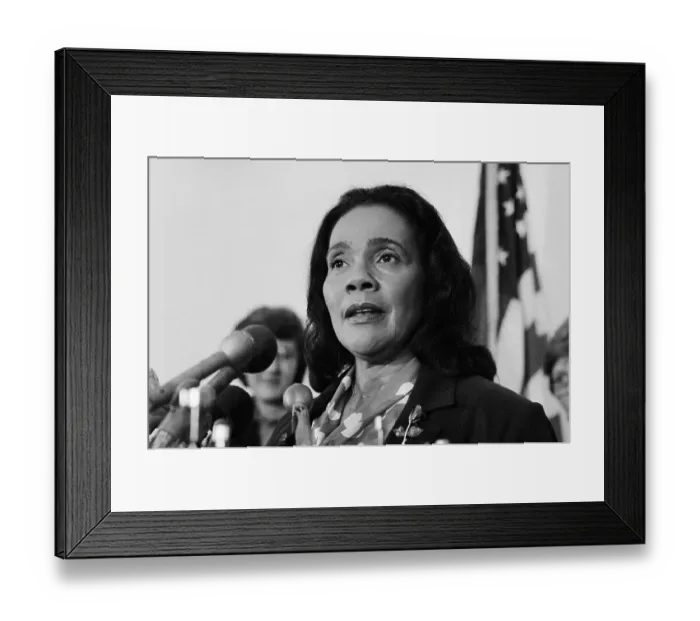 Framed Print : Coretta Scott King Speaking Framed Print : Coretta Scott King Speaking