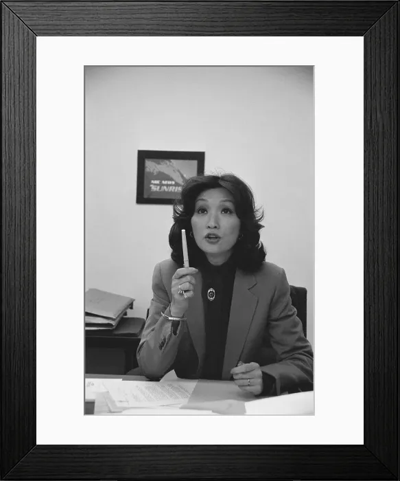 Framed Print : Portrait of Connie Chung Framed Print : Portrait of Connie Chung