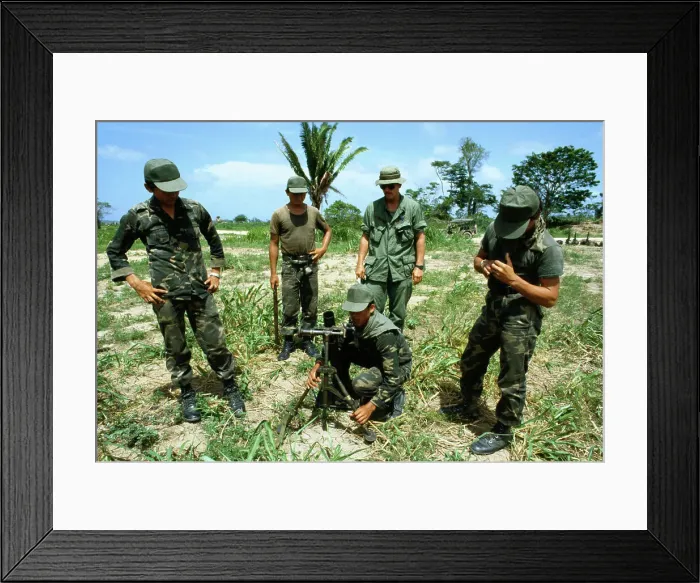 Framed Print : Salvadorian Soldiers Receiving Training Framed Print : Salvadorian Soldiers Receiving Training