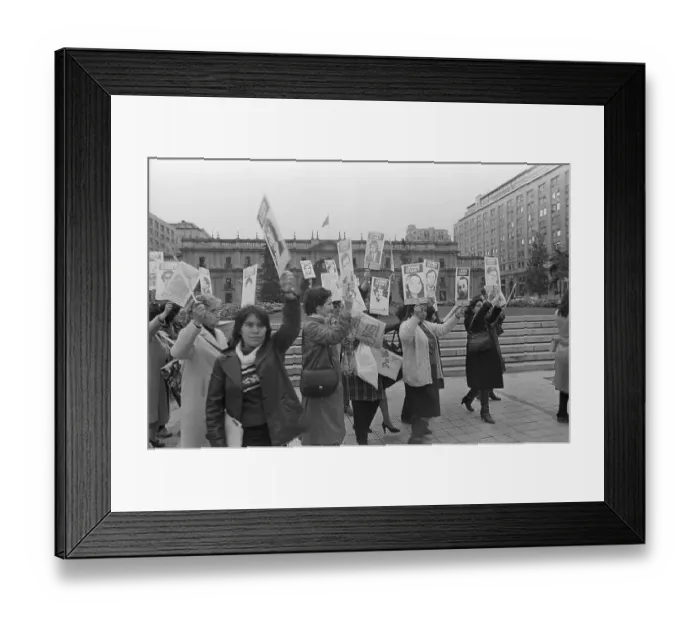 Framed Print : Chilean Women Protest The Disappeared