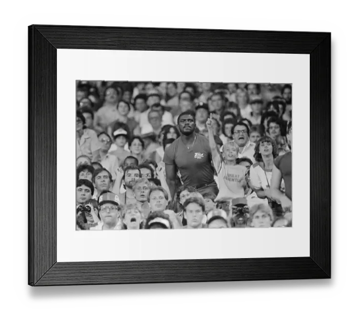 Framed Print : Lawrence Taylor Standing In Crowd Of Fans Framed Print : Lawrence Taylor Standing In Crowd Of Fans